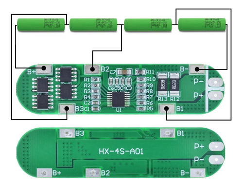 Cargador Para 4 Baterías 18650 Tzt 14,8v 12a Hx-4s-a01