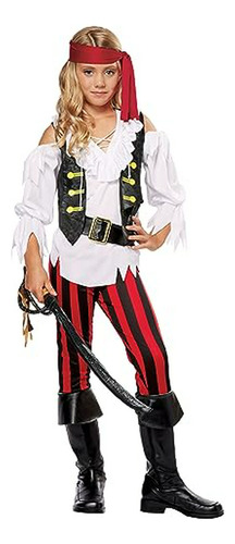 Disfraz De Pirata Elegante Para Niña Talla Xl (12-14)