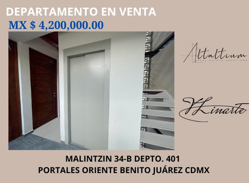 Departamento En Venta En Malitzin Portales Cdmx I Vl11-ca-030