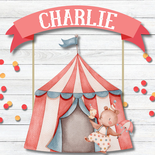 Kit Imprimible Circo Bebé Personalizado Decoración