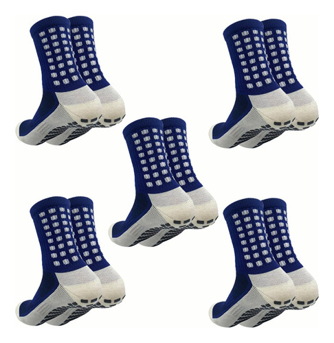 5 Pares De Calcetines De Fútbol Azules