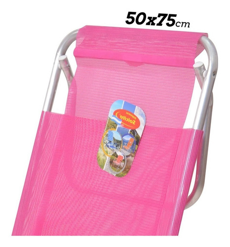 Imagen 5 de 8 de Reposera Playera 5 Posc Veranera Reforzada Aluminio Oferta