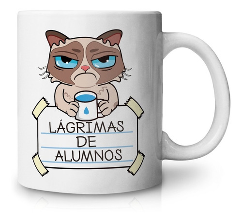 Taza Lágrimas De Alumnos Grumpy Gato Día Del Maestro