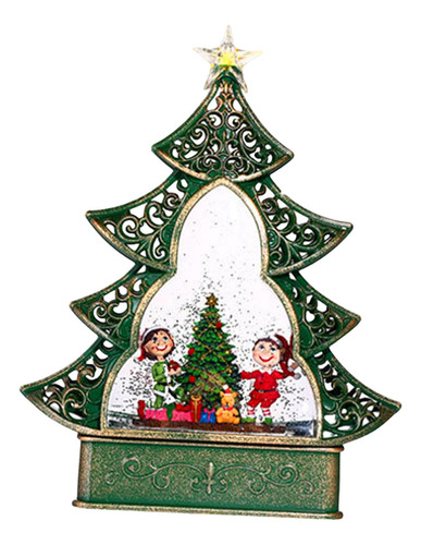 Caja Musical De Navidad Con Luces Brillantes Y Duende