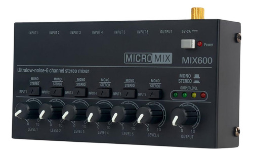 Mezclador De Audio De 6 Canales Consola De Mezcla De Sonido