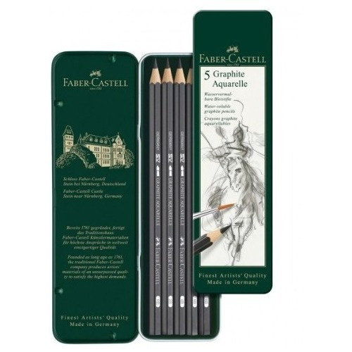 Lápices Faber-castell Grafito Acuarelables (5 Unidades)