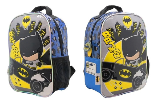 Mochila Infantil Escolar Batman 12 Pulgadas Espalda Cresko Color Gris