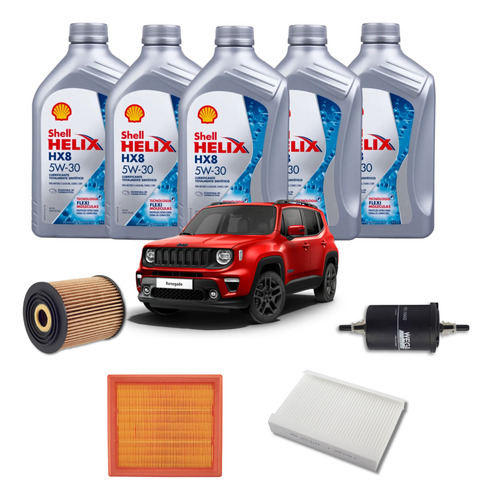 Kit Revisão Troca Óleo Filtros Fiat Toro 1.8 Flex 2016-2021