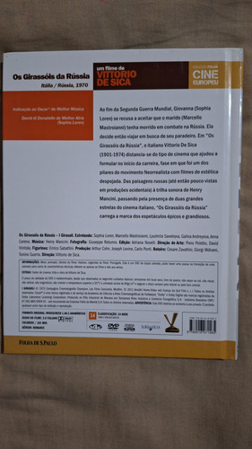 Dvd Sophia Loren El Cid+ontem,ho,amanhã+girassois Russia D4