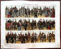Comprar Antigua Litografia Uniformes Militares -meyers Lexikon- 1903