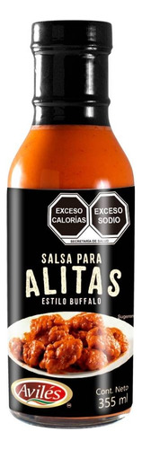 3 Pza Nuevo Salsa Para Alitas Avilés Estilo Buffalo 355 Ml