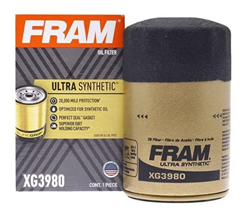 Filtro De Aceite Spin-on Fram Xg3980 Ultra Synthetic Con Sur