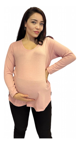 Remera Maternal Para Lactancia Con Broches - Vridda