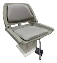 Comprar Butaca Nautica Rebatible Para Lanchas Con Base Giratoria Color Gris Con Base De 20 Cm