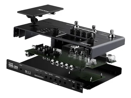 Nux mg-30 guitarra com pedal projetado pela guitarra, para