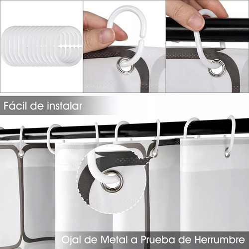 Para Hi, Cortina De Ducha Bañera 200x200 Cm Baño Cortinas /