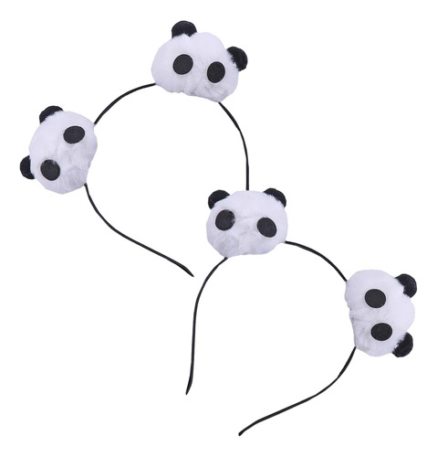 2 Diademas De Felpa Con Diseño Creativo De Panda, Adorable