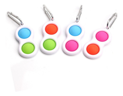 Llavero Simple Y Simple Con Forma De Burbuja Para Bebés De S Color 4pcs