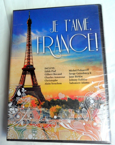 Je T´aime France * Edith Piaf S. Gainsburg J. Haliday  * Dvd