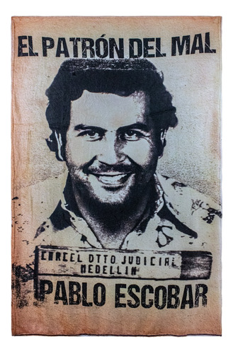 Frazada Suave Del Patron Del Mal Pablo Escobar Individual Lz