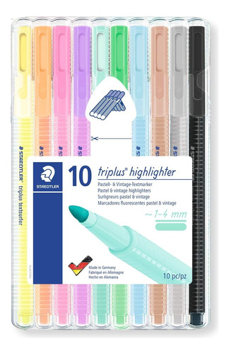 Staedtler 362 Csb10 Triplus Textsurfer Highlighter, 1-4mm...