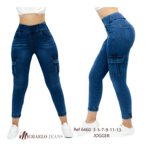 Jogger Jeans Corte Colombiano Dama Michelo Jeans Ref6460