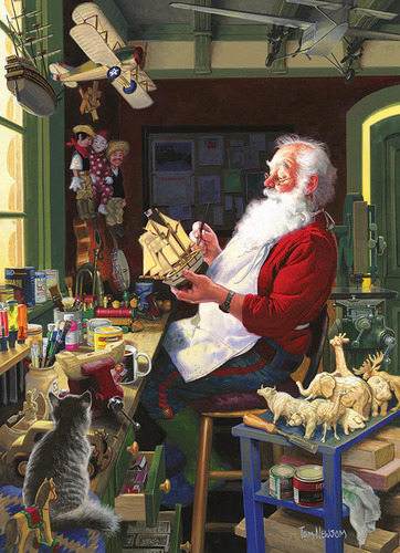Rompecabezas Taller Santa Claus 500 Pz Cobble Hill Navidad