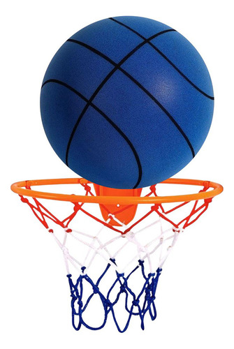 Basquete Silencioso Com Aro, Bola Azul