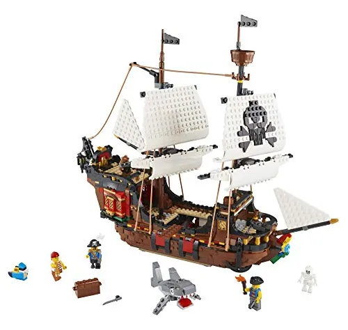 Barco Pirata 3 En 1 De Lego Creator 31109, Juguete Con Posad