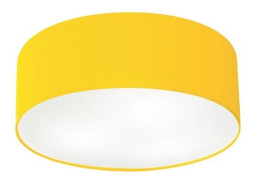 Plafon Para Quarto Cilíndrico Sq-3014 Cúpula Cor Amarelo