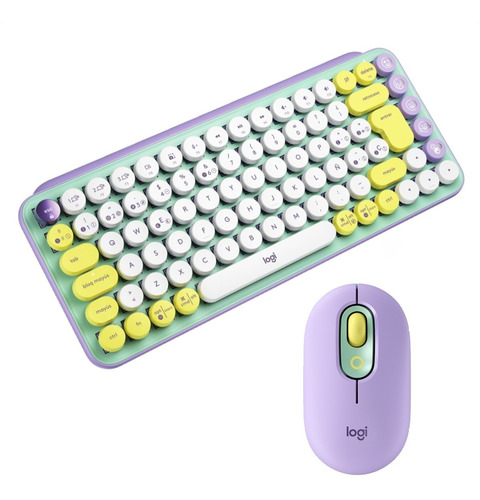  Logitech Combo Inalámbrico Pop Keys + Pop Mouse Daydream