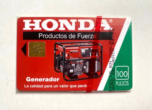 Tarjeta Telefónica De Honda. Generador. Nueva