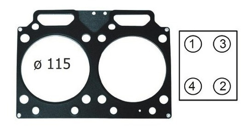 Junta Cabeçote Dupla Motor Mwm X12 Vw 15.180e 2w0103383a