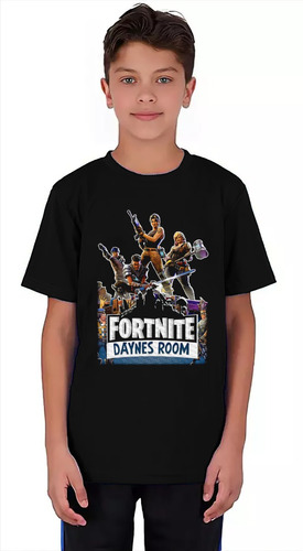 Polera Niños Diseño Fortnite Estampado Dtf Cod 001