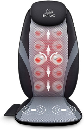 Silla Masajeadora Térmica Snailax Shiatsu Con Control Remoto