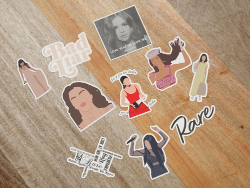 Stickers Selena Gomez - Pack X10 Resiste Agua