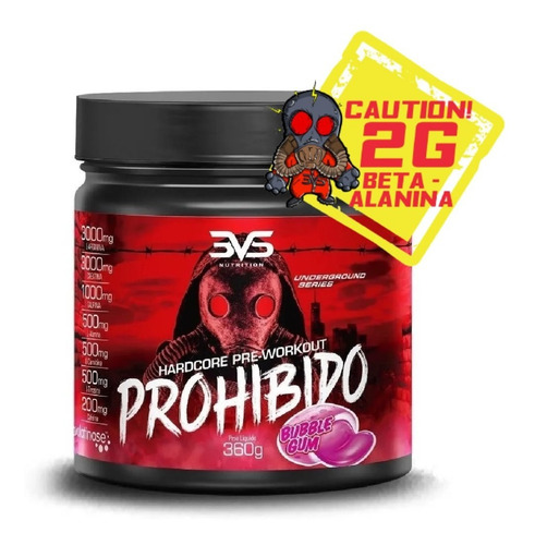 Imagem 1 de 7 de Prohibido - Pré Treino (360g) - 3vs Nutrition
