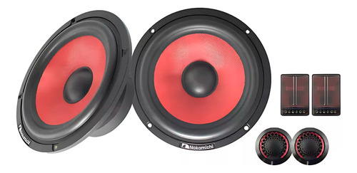 Kit Alto Falantes 2 Vias 6,5 Tweeters E Crossovers Nakamichi