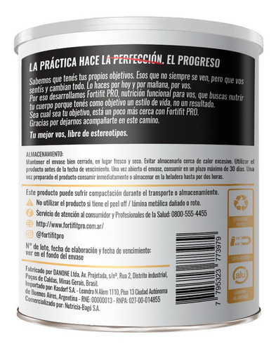 Imagen 5 de 5 de Fortifit Pro Whey Protein Isolate Pack X 2 Unidades