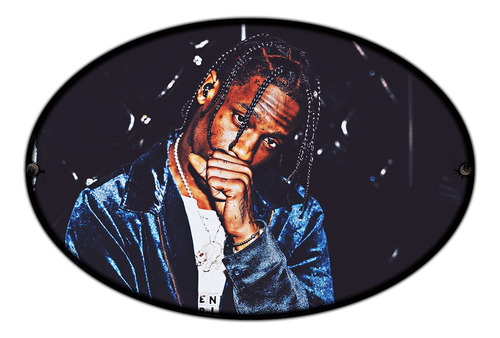 #69 - Cuadro Decorativo Vintage Rock - Travis Scott No Chapa