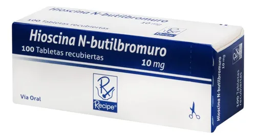 Hioscina N-butilbromuro 10 Mg 100 Tabletas Bussie Cólicos