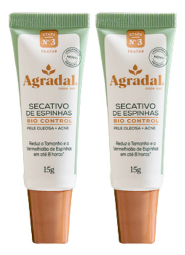 Kit 2 Secativo De Espinhas Bio Control 15g - Agradal