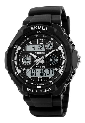 Relógio Esportivo Militar Masculino Skmei S-shock 0931 Led Digital Branco À Prova D'água Alarme Cronometro Original