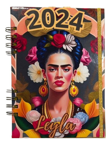 Agenda Frida Kahlo + Frases Mujer Empoderada Personalizada