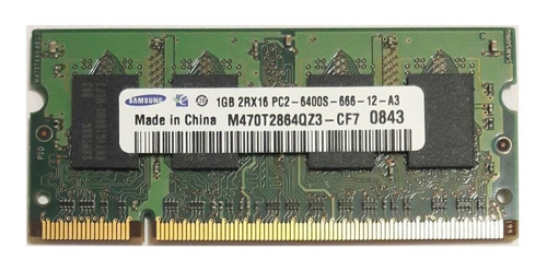 Memoria Sodimm Ddr2 1x1gb Pc6400 Samsung M470t2864qz3 Laptop