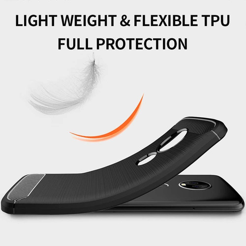 Funda Protector Slim Case Para Celular Moto G7 Power Negro Lisa