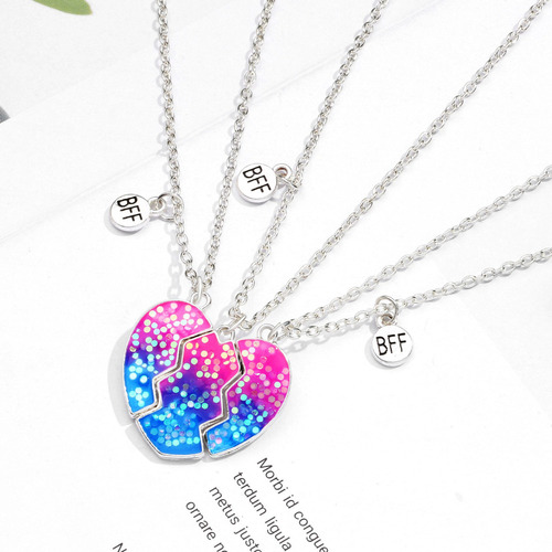 Collar Con Colgante De Medio Corazón Roto Para Mejor Amiga,
