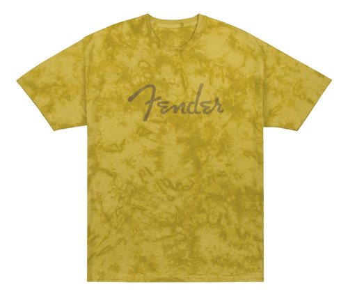 Camiseta Fender Tie-dye Logo, Mostaza, L
