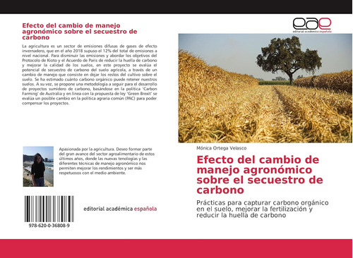 Libro: Efecto Del Cambio Manejo Agronómico Sobre Secue