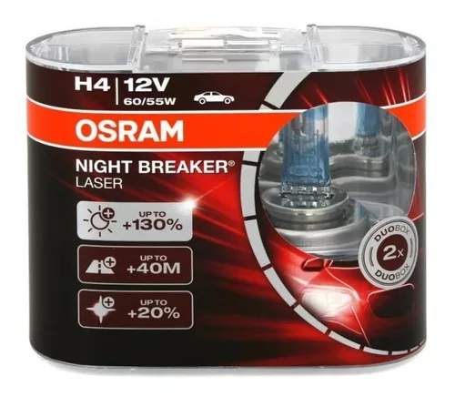 OSRAM Bulbo H4 Night Breaker Laser 12V 60/55W P43t-38 - unidad - mejores  precios ▷ FC-Moto